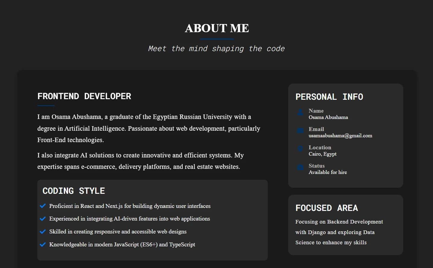 My Old Portfolio preview 2